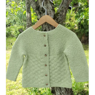 HÅNDSTRIKKET BABYJAKKE MERINOULL LUKAS  3 - 6 MNDR