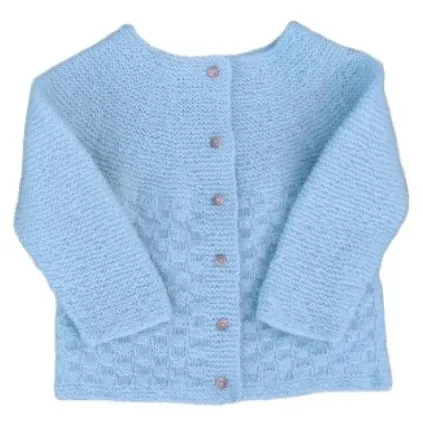 HÅNDSTRIKKET BABYJAKKE MERINOULL LUKAS   9 - 12 MNDR