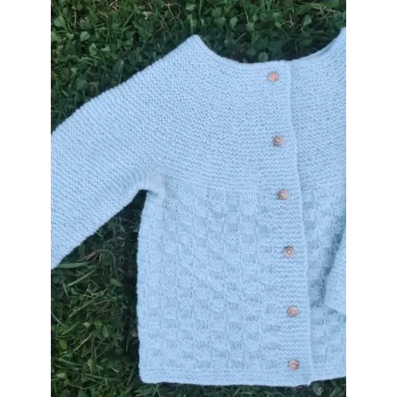 HÅNDSTRIKKET BABYJAKKE MERINOULL LUKAS   9 - 12 MNDR