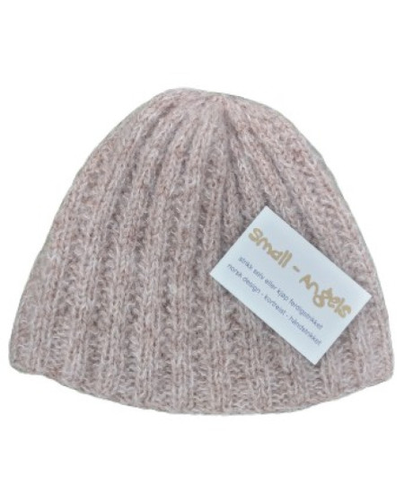 STRIKKEPAKKE KATRINE VENDBAR LUE  BEIGEMELERT/BEIGE