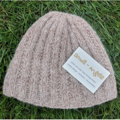 STRIKKEPAKKE KATRINE VENDBAR LUE  BEIGEMELERT/BEIGE