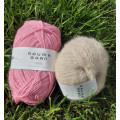 STRIKKEPAKKE KATRINE VENDBAR LUE ROSA/BEIGE