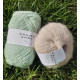 STRIKKEPAKKE KATRINE VENDBAR LUE  LYS MINTGRØNN/BEIGE