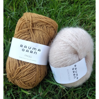 STRIKKEPAKKE KATRINE VENDBAR LUE  KAMELBRUN/BEIGE