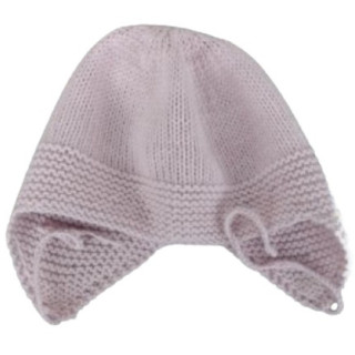 HÅNDSTRIKKET  BARNELUE JAKOB M / ØREKLAFFER  MERINOULL  12 - 18 MNDR ,  48 - 50 cm