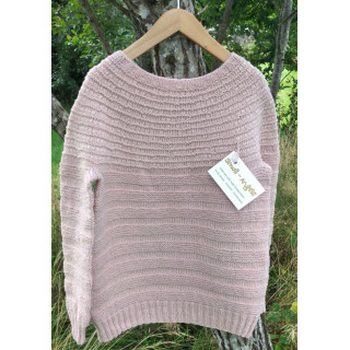 STRIKKEPAKKE  VILDE  RILLE GENSER  - ROSA SKY / NATUR