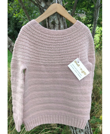 STRIKKEPAKKE  VILDE  RILLE GENSER  - ROSA SKY / NATUR