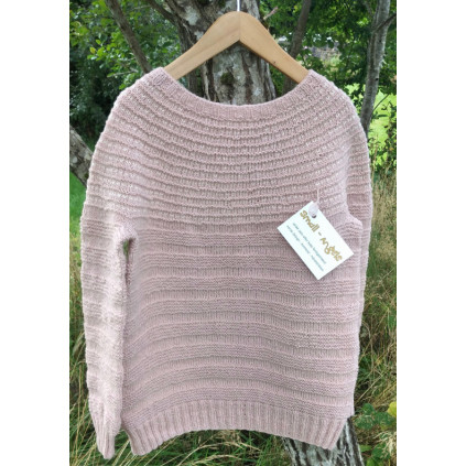 STRIKKEPAKKE  VILDE  RILLE GENSER  - ROSA SKY / NATUR