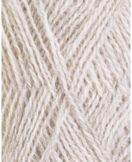 STRIKKEPAKKE  LUKAS  BABYJAKKE  - LYS BEIGE MELERT