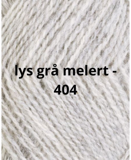 STRIKKEPAKKE SKOG GENSER LYS GRÅ MELERT  - BARN